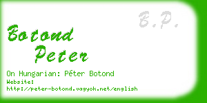 botond peter business card