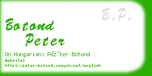 botond peter business card
